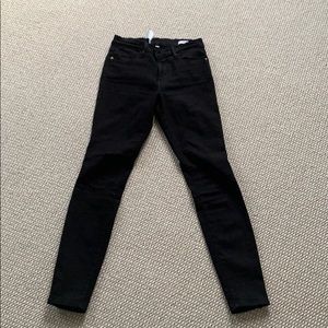 FRAME Le Color High Waist Skinny Jeans Film Noir